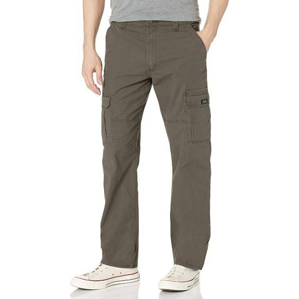 Wrangler Authentics 34x30 Men's Relaxed Fit Stretch Cargo Pants Olive Drab